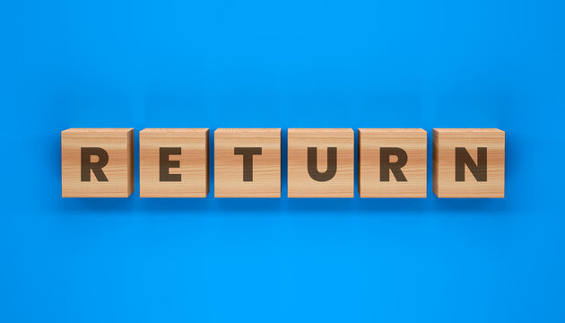 Product Return Process Concept Using Wooden Letter Blocks Representing Customer Service Refund Management Retail Operations Consumer Rights And Order Handling