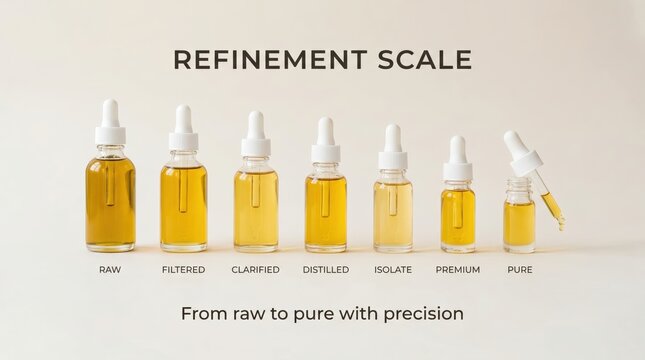 Hemp Oil Refinement Scale Bottles for National Hemp Month