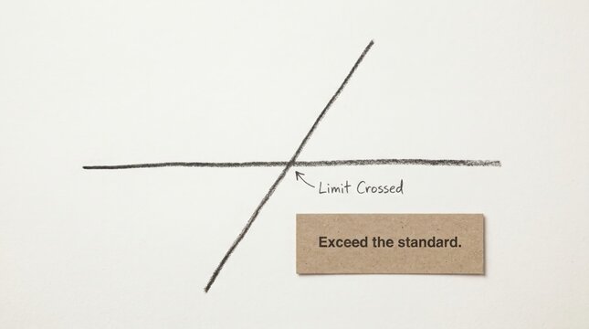 Line Crossing Limit Exceeding Standard Concept