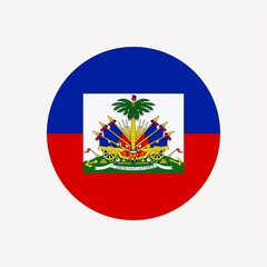 Obraz premium Haitian flag emblem illustration isolated element