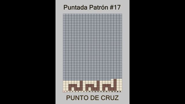 Dise&ntilde;os de diagramas, patrones o puntadas en punto de cruz.