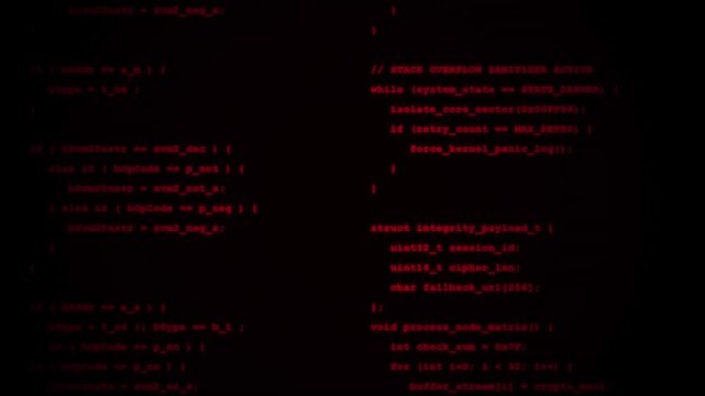 Core Mainframe Terminal Overrides Log Displaying Host ID Redacted External Node Data and System Firewall Status Bypassed Critical Security Breach Warning Red HUD Screen.