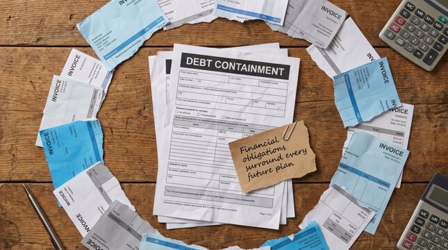 Debt Containment Papers Reflecting Financial Stress