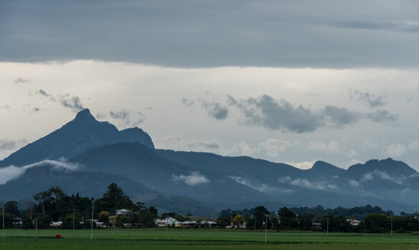 Mount Warning, Wollumbin with storm approaching