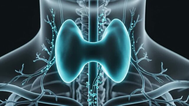 3D Medical Animation of Human Kidneys and Glowing Particles Illustrating Biological Processes for Health and Wellness