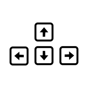 Arrow keys keyboard icon illustration