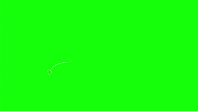 Animated orange lower third and callout graphics on green screen