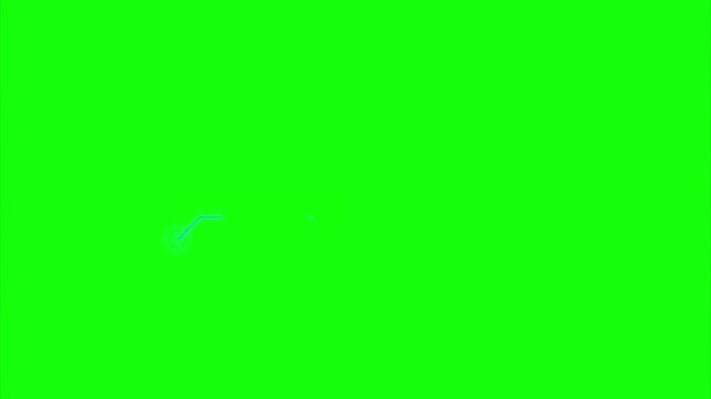 Digital futuristic hud callout title bars on green screen background
