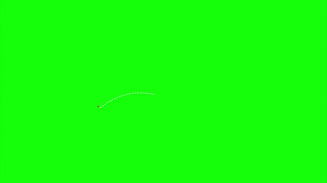 Animated lower third callout graphic on green screen background