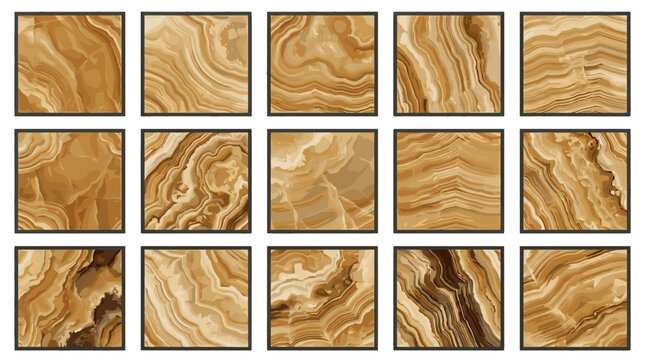 Collection of polished onyx stones with intricate natural patterns