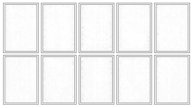 Collection of transparent bubble wrap sheets with small air pockets