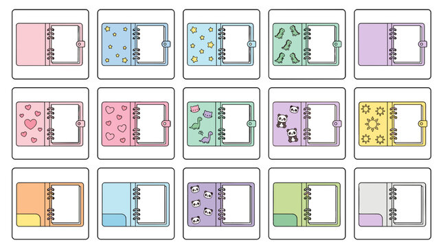 Collection of colorful baby cribs in different styles and colors