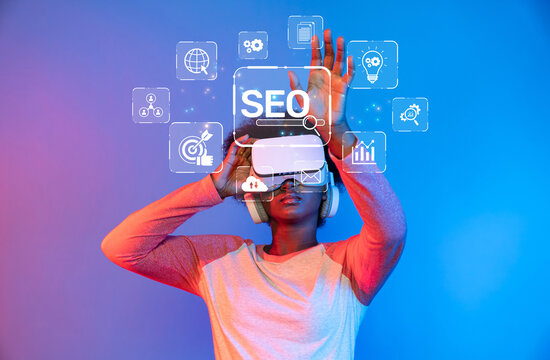 A captivating image capturing a person immersed in a virtual reality experience, exploring SEO concepts to enhance their digital marketing strategies. XDMCP