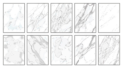 Obraz premium Collection of various marble textures and patterns for design use