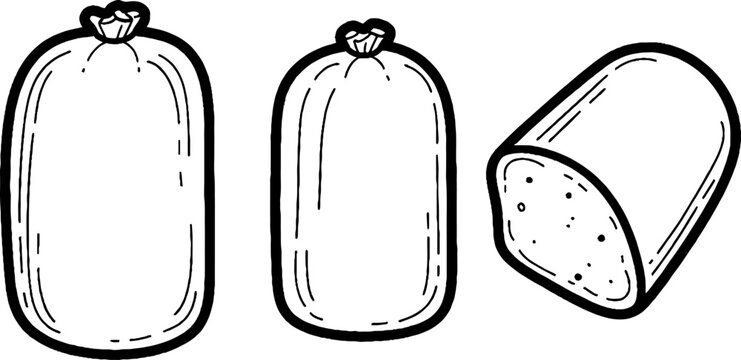Stylized outline of harvest pumpkins and autumn gourds