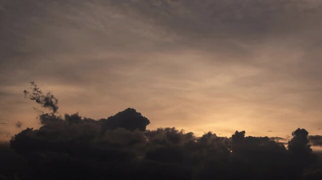 Time lapse, Dark sky with stormy clouds. Dramatic sky rain,Dark clouds before a thunder-storm,clouds before rain