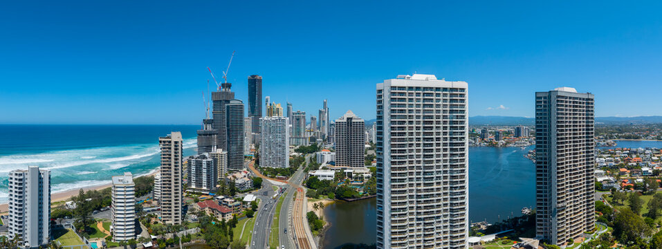 Aerial view of Surfers Paradise on the Gold Coast