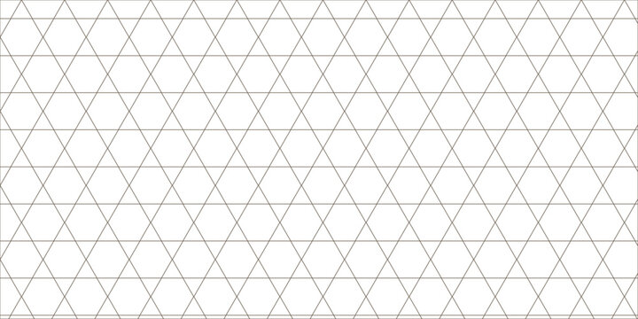 Triangular grid paper seamless geometric background, vector tessellation design, equilateral triangle symmetry, hexagonal pattern texture, modern abstract illustration