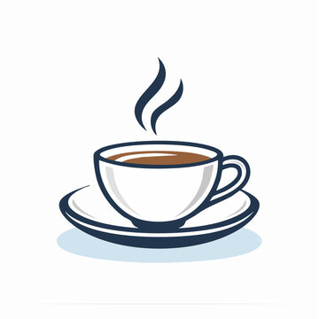 Steaming Cup of Coffee on Saucer