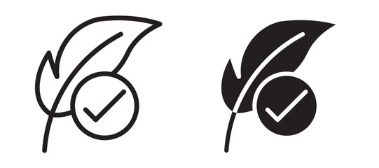 Hypoallergenic tested icon In Flat and stroke Style Vector For App, UI, Websites. Black Vector Illustration. © naba