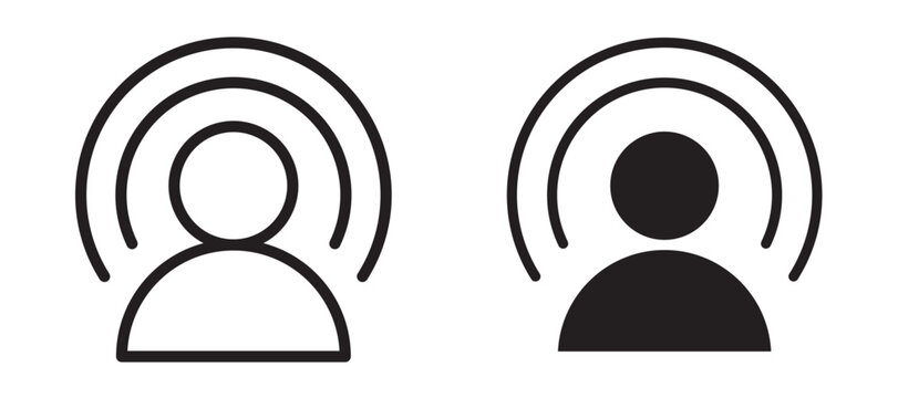Influencer icon In Flat and stroke Style Vector For App, UI, Websites. Black Vector Illustration.