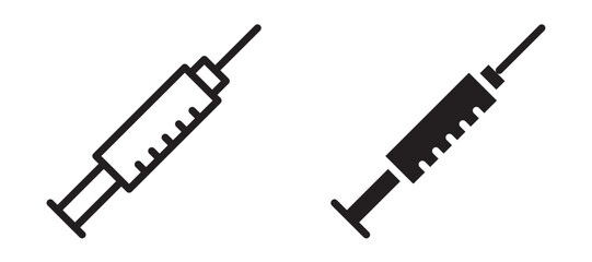 Needle icon In Flat and stroke Style Vector For App, UI, Websites. Black Vector Illustration. © naba