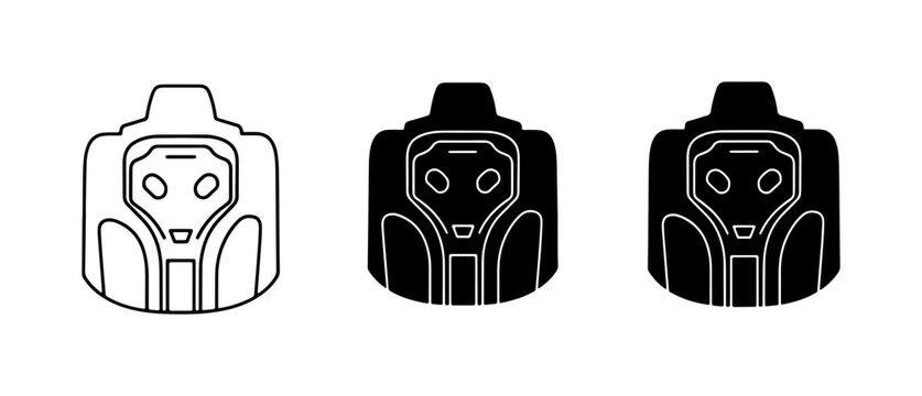 Robot Head Icons, Futuristic Android Face Symbols, Sci-Fi Character Emblems