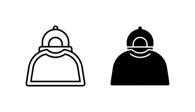 Dustpan and Brush Icon Set, Cleaning Tools Vector Graphics