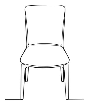Minimalist dining chair top view vector icon. Generative AI