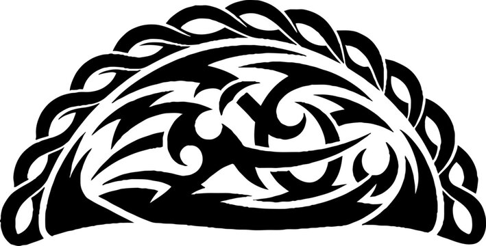 Tribal Style Empanada or Dumpling Graphic