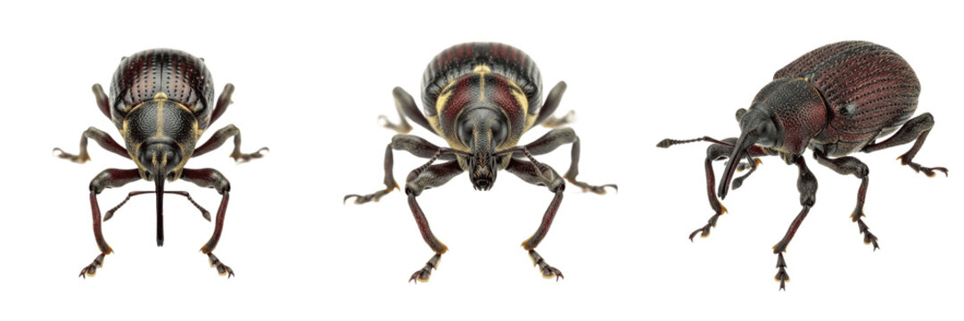 Pepper weevil vegetable pest showing plant anatomy, biological morphology, taxonomy traits, and agricultural crop damage parameters within reference database storage archive system profile.