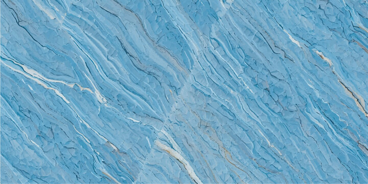 Abstract blue marble stone texture background with natural wavy streaks, elegant decorative surface pattern for design and architecture projects
