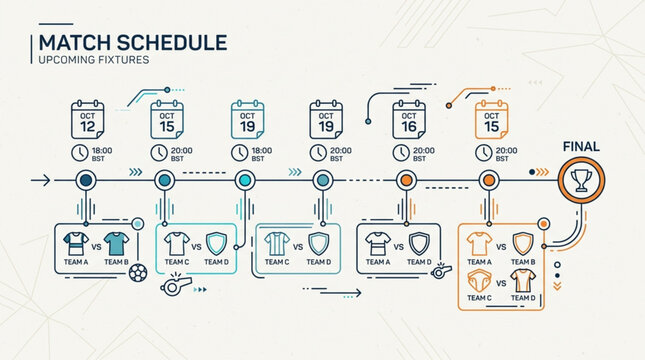 Football Match Schedule Timeline - Upcoming Fixtures and Final