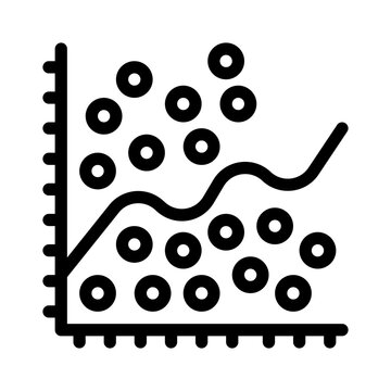 scatter plot line icon