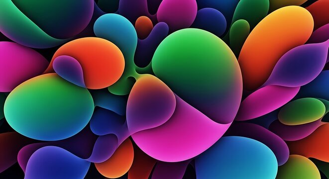 Vibrant colorful gradient bubbles background texture.