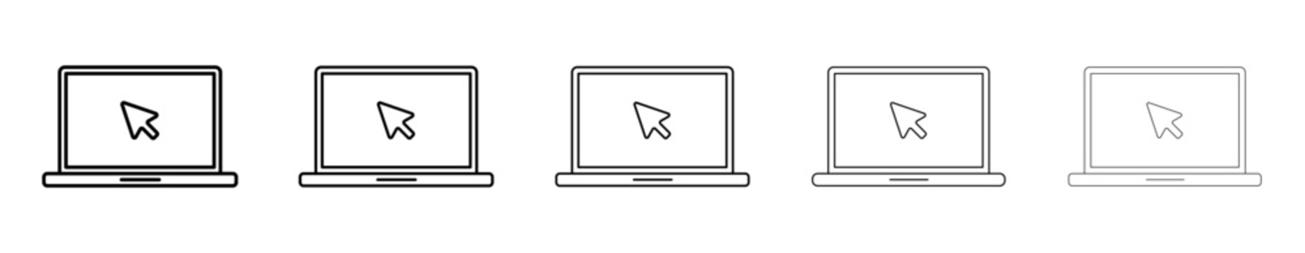 laptop cursor opacity. laptop click cursor opacity sequence for web browsing navigation progress