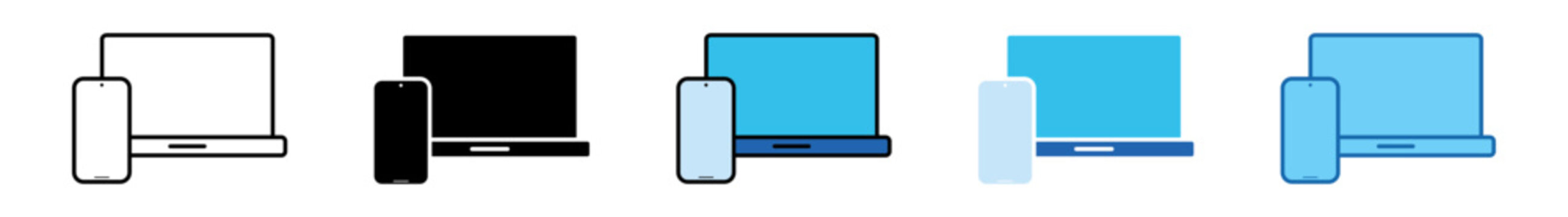responsive web design. responsive web design layout on laptop and smartphone screen