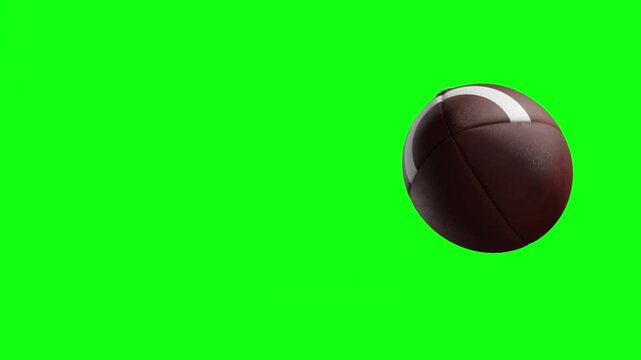 American Football: Unrecognizable Professional Quarterback Executing Powerful Kick and Long Throw Ball in 4K Ultra HD footage.
