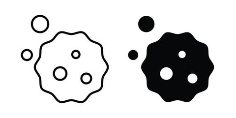 Cancer cell icon concept pack in line and solid icons © Surya