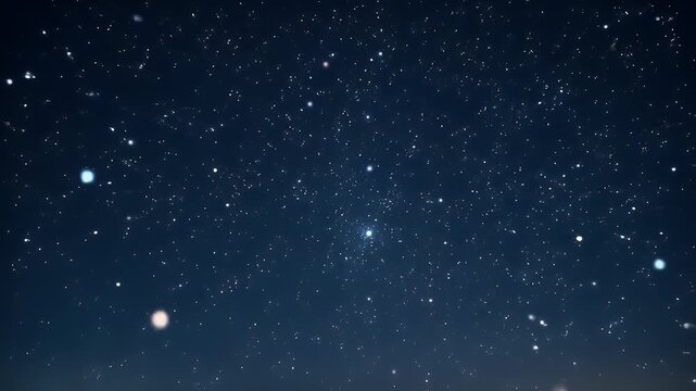 A vast expanse of deep blue night sky densely populated with countless bright, shimmering stars