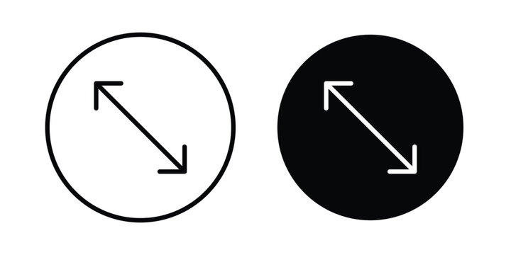 Diameter icon concept pack in line and solid icons