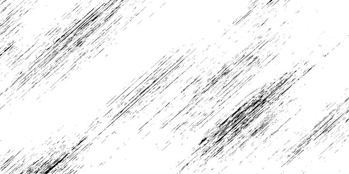 Diagonal black scratched lines on white grunge background vector texture