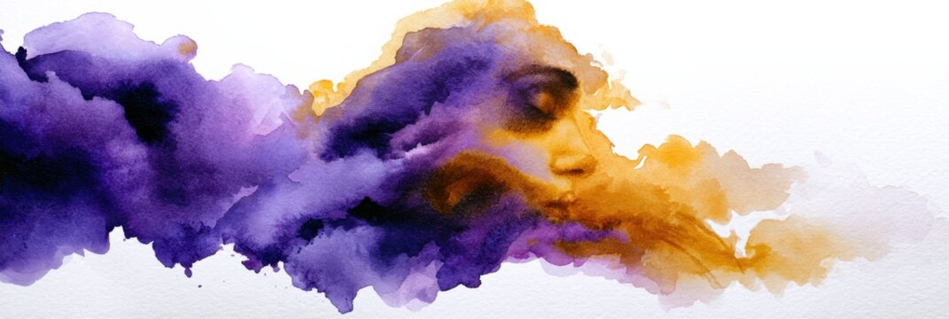 A blend of deep purple and warm amber. It captures the emotional shifts related to PMS with contrasting elements in a unique design.
