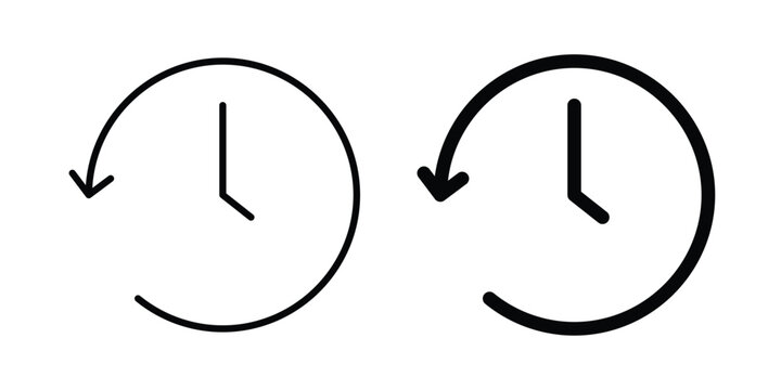 Past icon concept pack in line and solid icons