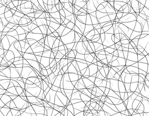 Obraz premium Black scribbles on white background texture.