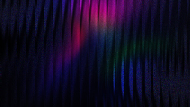 Abstract Dark Metallic Wave Background with Neon Colorful Glowing Light Effect