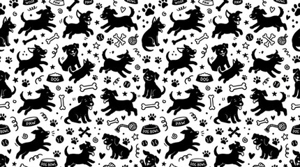 Obraz premium Seamless leopard animal pattern with floral butterfly vector design elements in black decorative wallpaper style