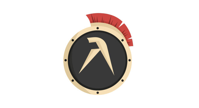 Spartan Helmet and Shield Icon