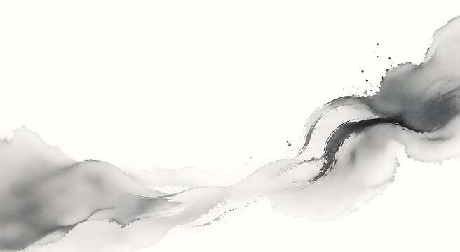 Soft Ink Flow Background in Traditional Japanese Style