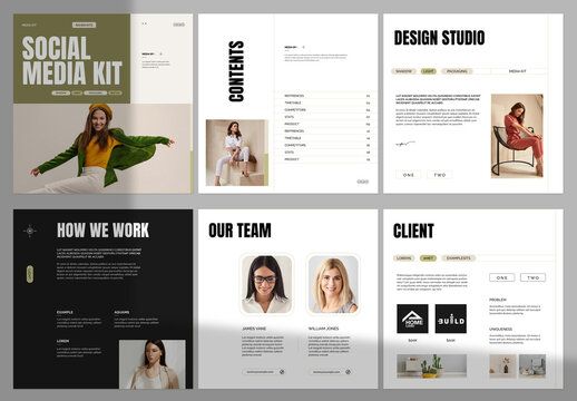 Social Media Press Kit Layout
